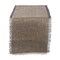 Contemporary Home Living Chevron Fringed Jute Table Runner - 72" - Anchor Gray and Mocha Brown